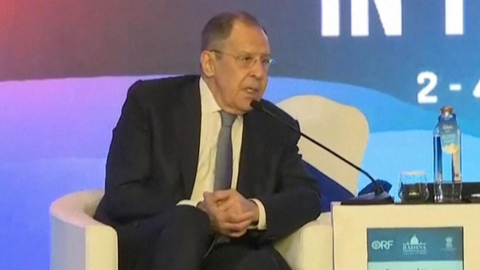 Russian diplomat Sergei Lavrov provokes laughter with claim his country is victim in Ukraine war