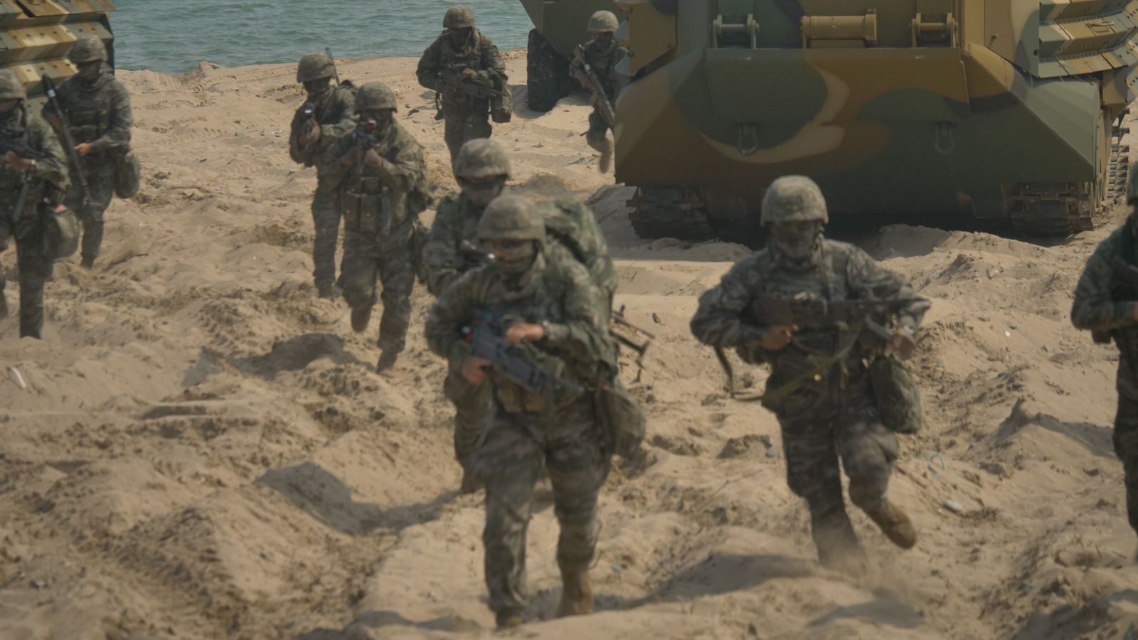 US and South Korea staging biggest military drills for years as North ramps up tensions