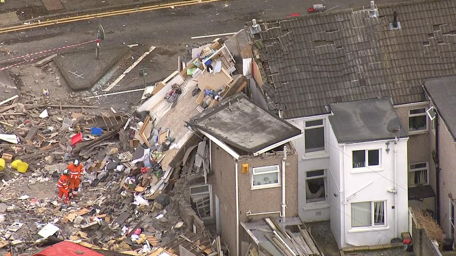 One dead and three in hospital after suspected gas explosion in Swansea