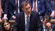 The Chancellor, Jeremy Hunt, delivers his budget
