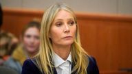 Gwyneth Paltrow reacts to the verdict in her trial in Park City, Utah. Pic: AP