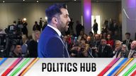 Humza Yousaf speaking at Murrayfield Stadium in Edinburgh, after it was announced that he is the new Scottish National Party leader, and will become the next First Minister of Scotland. Picture date: Monday March 27, 2023.