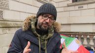 Vahid Beheshti is on hunger strike outside the Foreign Office