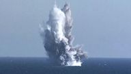 Weapon detonates at sea