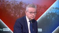 Communities secretary Michael Gove made the announcement this morning on the Sophy Ridge on Sunday programme.