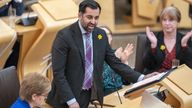 Minister for Health and Social Care Humza Yousaf before the start of First Minster's Questions (FMQs) in the main chamber of the Scottish Parliament in Edinburgh. Picture date: Thursday March 23, 2023.