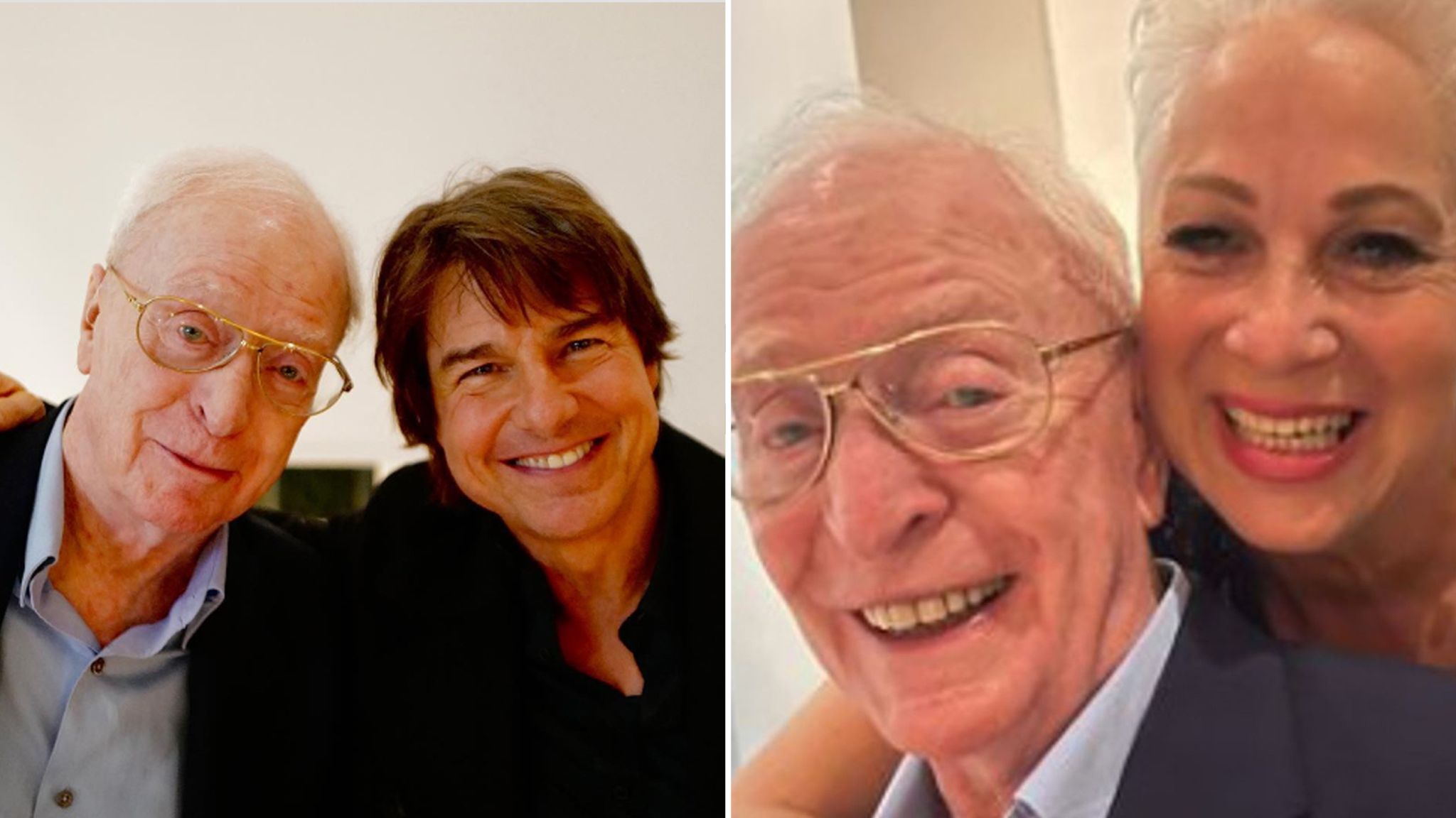 Sir Michael Caine celebrates 90th birthday with Tom Cruise and