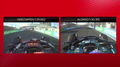 Verstappen and Alonso's P1 comparison