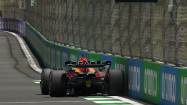'He gets very close there' | Max inches from hitting the wall!