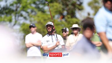Homa almost slam dunks his tee shot... on a par 4!