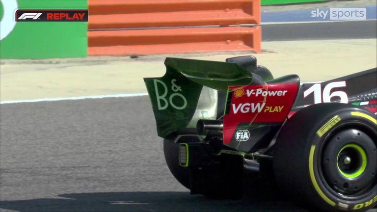 El Ferrari de Charles Leclerc se tambalea en la P1 |  ¡Es como un balancín!  |  Vídeo |  Ver programa de televisión