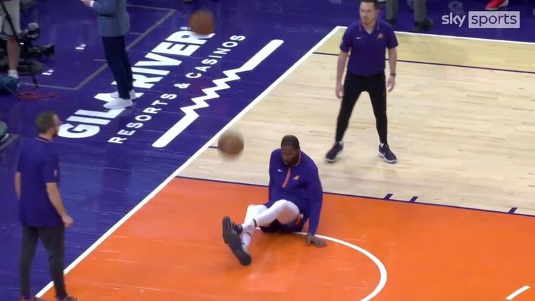 Lesión en el tobillo de Kevin Durant retrasa el debut de los Suns |  Vídeo |  Ver programa de televisión