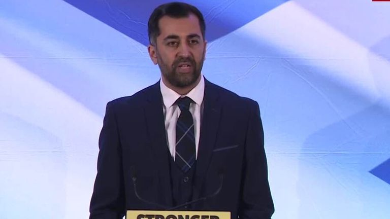 Sky&#39;s Humza Yousaf has been elected as the new leader of the SNP