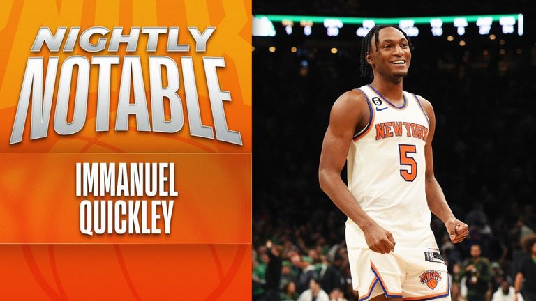 Immanuel Quickley breaks career best to inspire New York Knicks to victory over the Dallas Mavericks.