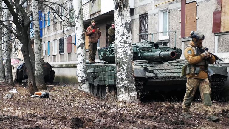 Ukrainian soldiers are still holding out in Bakhmut, but are encircled on three sides