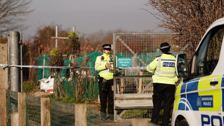 Police are continuing to search the allotments which were at the centre of the baby hunt