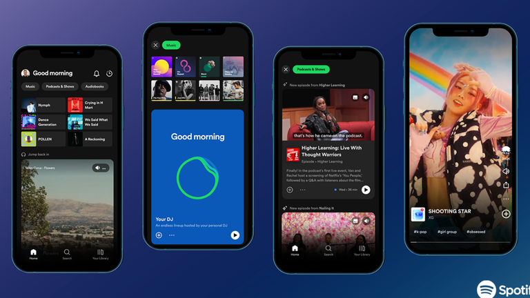 Spotify's new look will be released in the coming months.  Images: Spotify