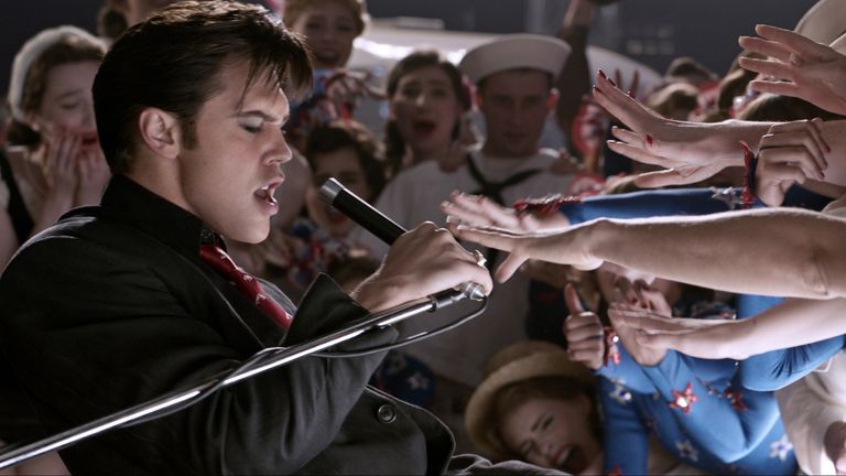 Austin Butler as Elvis Presley in Elvis. Pic: Warner Bros