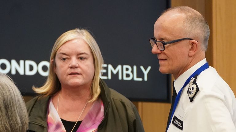 Metropolitan Police Commissioner Sir Mark Rowley with Baroness Louise Casey