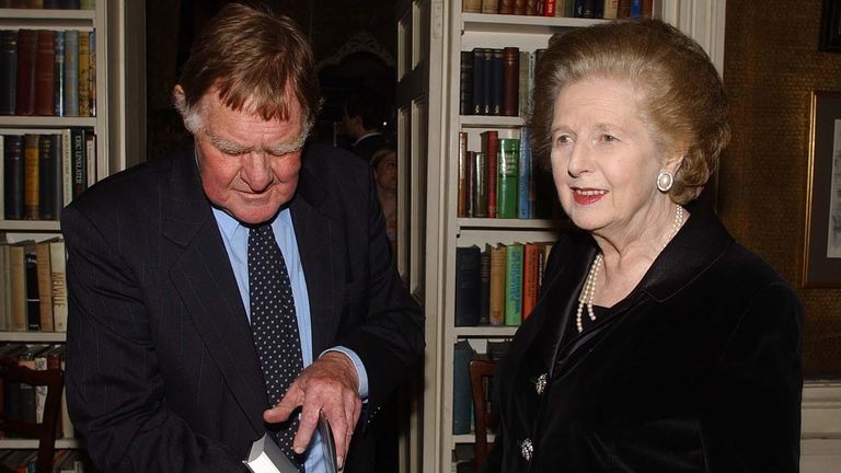 Sir Bernard Ingham with former Prime Minister Baroness Thatcher