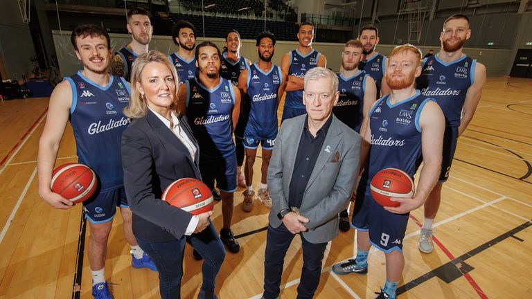 Caledonia Gladiators set out plans for £20m basketball arena in East Kilbride. Club owners Steve and Alison Timoney with Caledonia Gladiators
