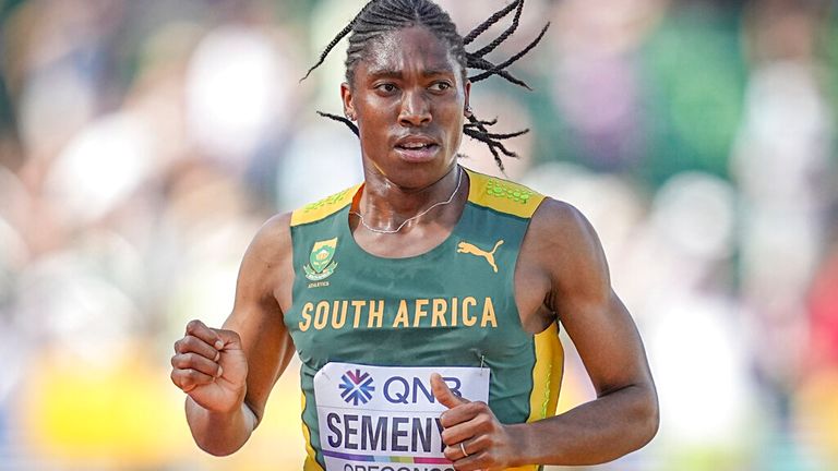 Caster Semenya pictured at the Athletics World Championship in July 2022 Pic: AP 