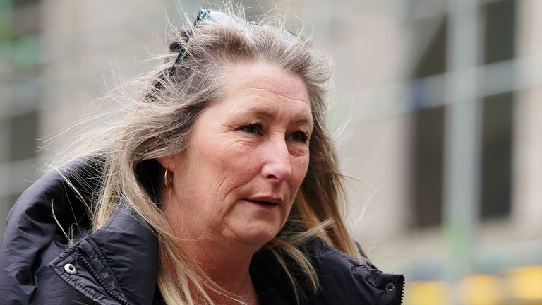 Cheryl Korbel, mother of 9-year-old Olivia Pratt-Korbel, arrives at Manchester Crown Court for the trial of Thomas Cashman, accused of the murder of her daughter, who was shot at her home in Dovecot, Liverpool, on August 22 Photo taken: Monday, March 6, 2023.