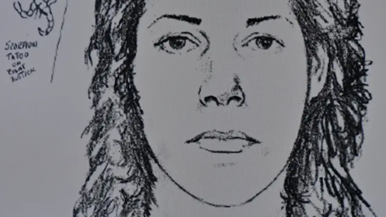 A police drawing of the then unknown Christine Belusko