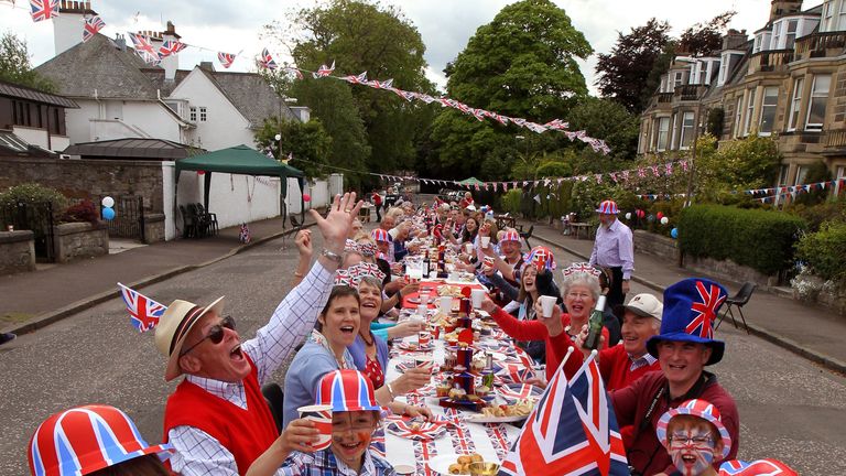 Street parties, such as this Jubilee party from 2012, will kick-off during the coronation weekend. Pic: PA