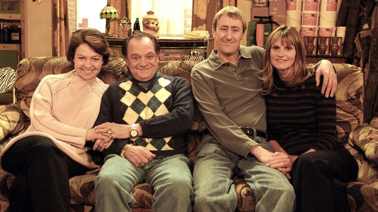 Tessa Peake-Jones, David Jason, Nicholas Lyndhurst and Gwyneth Strong in a Christmas Only Fools and Horses special