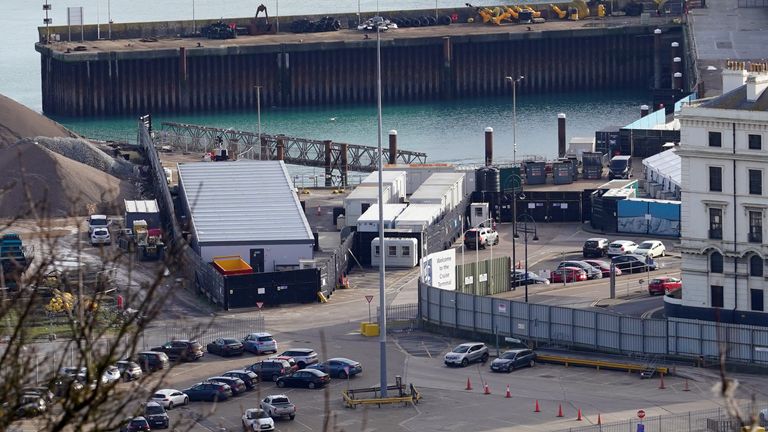 Immigration processing center at Port of Dover