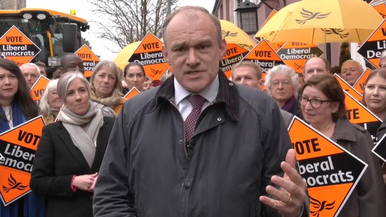 Sir Ed Davey Launches Local Election Campaign And Vows To Steal Tory And Labour Votes News Uk