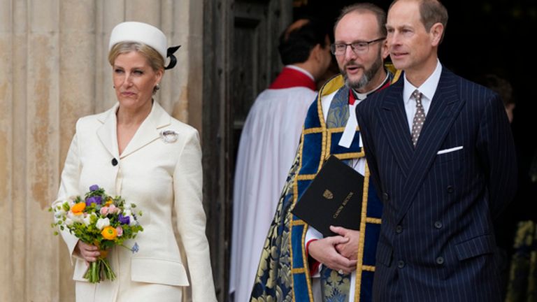 Prince Edward and the Duchess of Edinburgh. Pic: AP