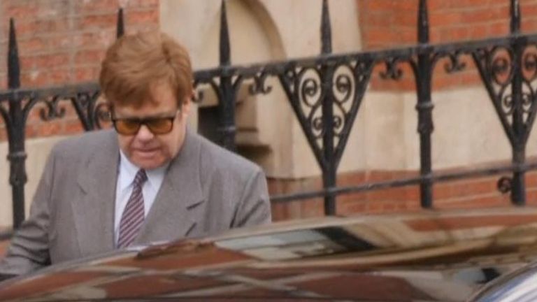 After making a brief appearance, Sir Elton John has left the High Court in London.