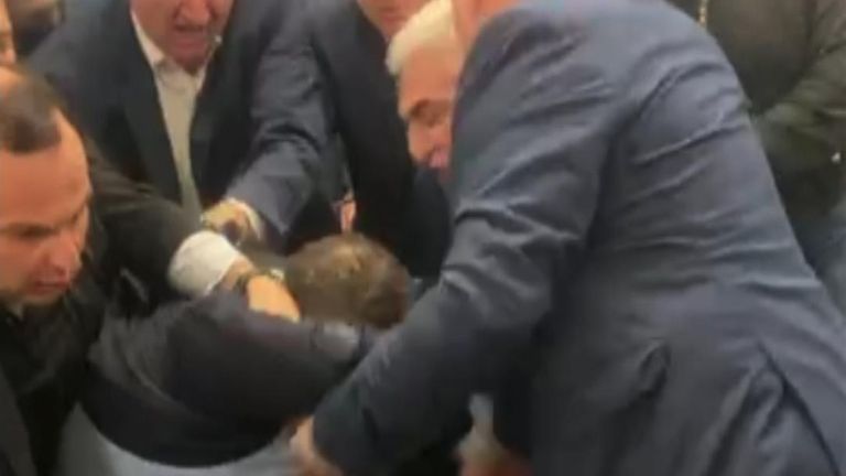 Georgia parliament brawl
