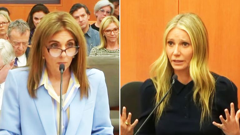 Oscar-winning actress Gwyneth Paltrow gives evidence to a court in the United States in her defence