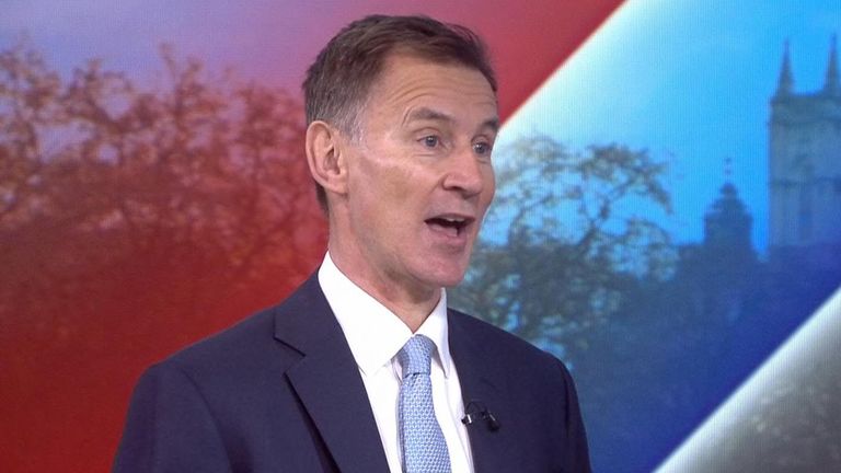 Jeremy Hunt is asked about his view in the ongoing Gary Lineker row, and repeatedly explains that impartiality in the BBC is something he wants to protect.
