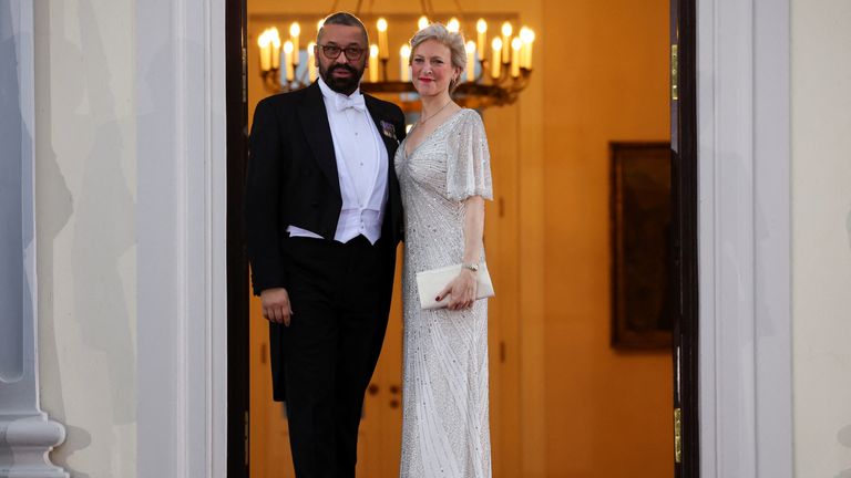 Foreign Secretary James Cleverly and his wife Susannah also attended
