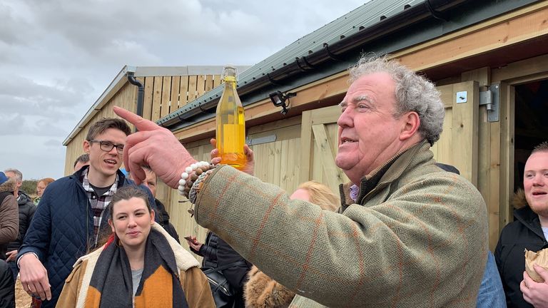 Jeremy Clarkson pictured on his farm in Oxfordshire. Image: Blackball Media