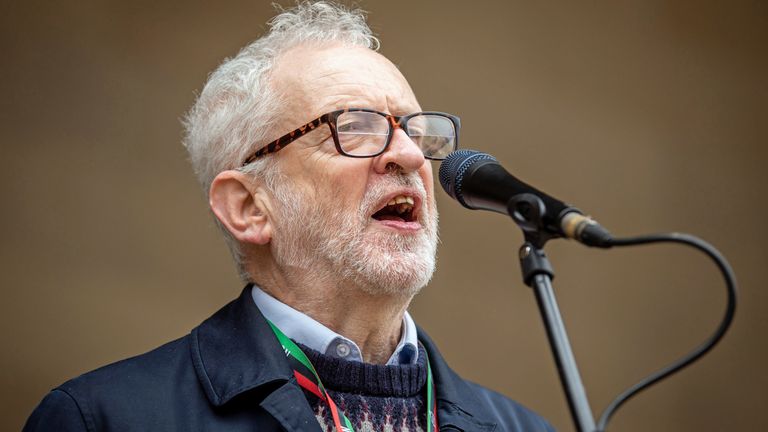 Former Labour leader Jeremy Corbyn speaks at a refugees welcome rally in Liverpool city centre. Picture date: Saturday February 18, 2023.
Read less
Picture by: James Speakman/PA Wire/PA Images
Date taken: 18-Feb-2023
