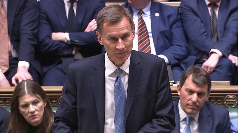 Jeremy Hunt says that the Energy Price Guarantee will stay in place until the end of June
