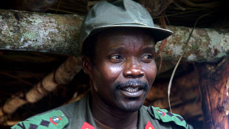FILE - In this July 31, 2006 file photo, Joseph Kony, leader of the Lord&#39;s Resistance Army, speaks during a meeting with a delegation of 160 officials and lawmakers from northern Uganda and representatives of non-governmental organizations in Congo near the Sudan border. The African Union said Friday, March 23, 2012 it will send 5,000 soldiers to join the hunt for war criminal Joseph Kony, a new mission that comes amid a wildly popular Internet campaign targeting the leader of the Lord&#39;s Resista
