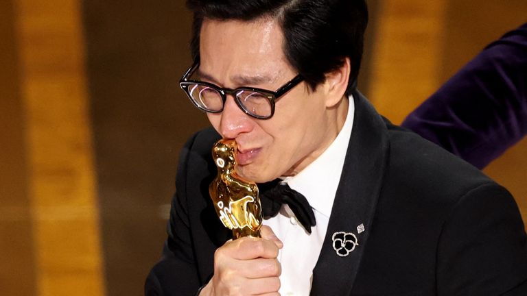 Ke Huy Quan wins best supporting actor at the 2023 Academy Awards | Ents &  Arts News | Sky News