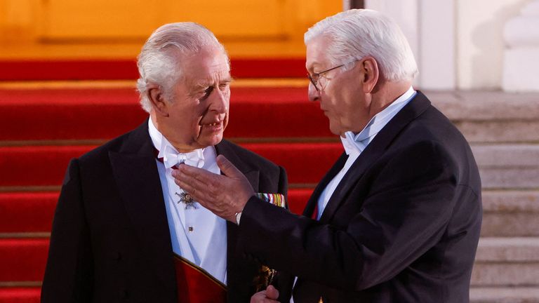 The King with German President Steinmeier