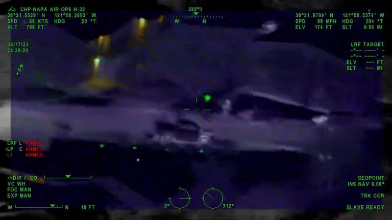 Helicopter becomes target of green laser in California