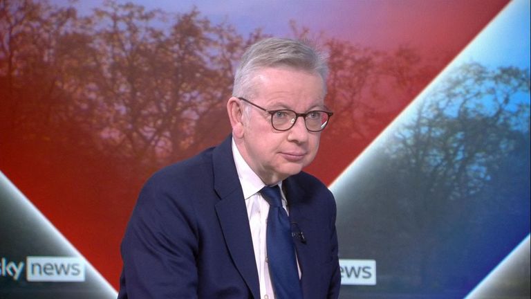 Communities secretary Michael Gove made the announcement this morning on the Sophy Ridge on Sunday programme.