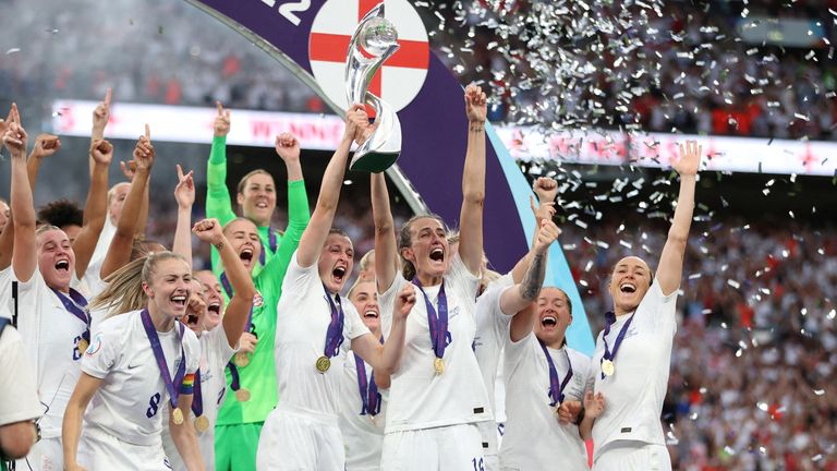 England&#39;s Lionesses won the Women&#39;s Euro 2022 last year after beating Germany 