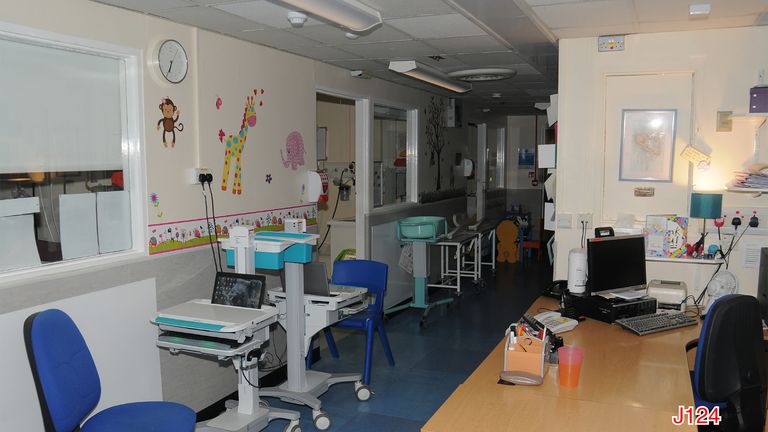 A corridor in the neonatal unit of Countess of Chester Hospital.  Photo: Cheshire Constabulary/CPS