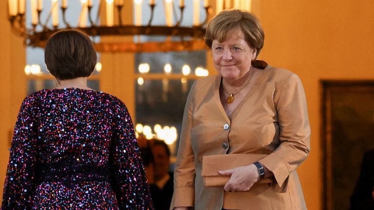 Former chancellor Angela Merkel attended the event