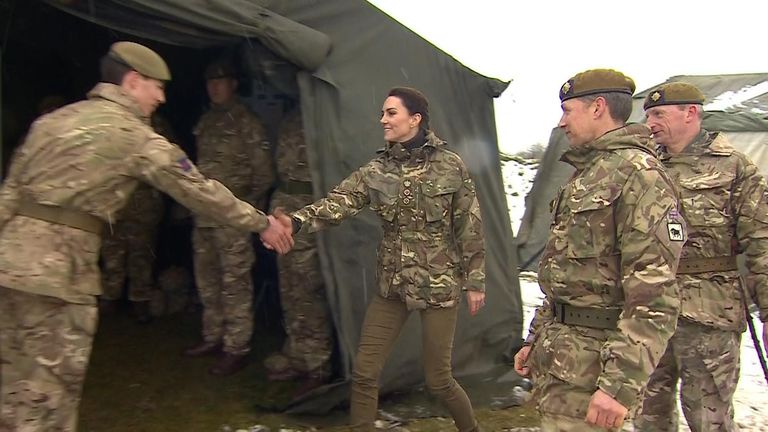 Kate Middleton visits Salisbury Plain training area